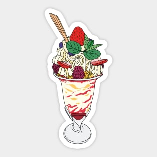 Happy Strawberry Sundae Sticker